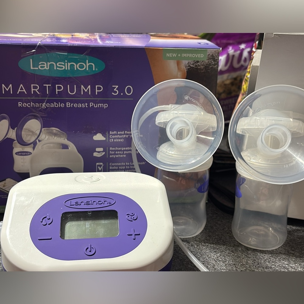Lansinoh Smartpump 3.0 Rechargeable Breast Pump - Purple and White